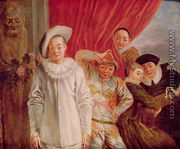 Actors of the Comedie Italienne - (after) Watteau, Jean Antoine