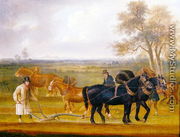 Cruckton ploughing match with four teams of horses, 1813 - Thomas Weaver