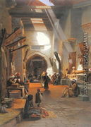 Bazaar at Girgah, one of 24 illustrations produced by G.W. Seitz, printed c.1873 - Carl Friedrich H. Werner