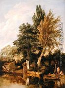 A River Scene with Boys Bathing, c.1817 - John  Crome