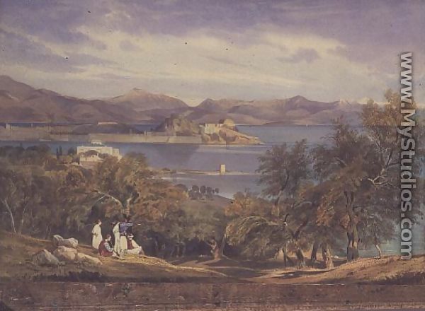 The Citadel of Corfu from Analipsis - Thomas Hartley Cromek