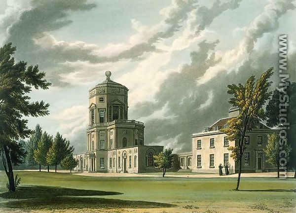 Exterior of The Astronomical Observatory, illustration from the History of Oxford, engraved by Joseph Constantine Stadler (fl.1780-1813) pub. by R. Ackermann, 1813 - William Westall