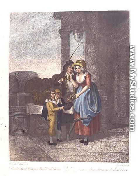 Round and Sound, Fivepence a Pound Duke Cherries, Plate 8 from the Cries of London - Francis Wheatley