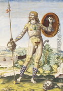 Pictish man, from Admiranda Narratio..., engraved by Theodore de Bry (1528-98) 1585-88 - John White