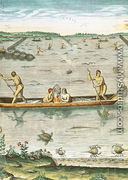 How the Indians Catch their Fish, from Admiranda Narratio..., engraved by Theodore de Bry (1528-98) 1590 - John White