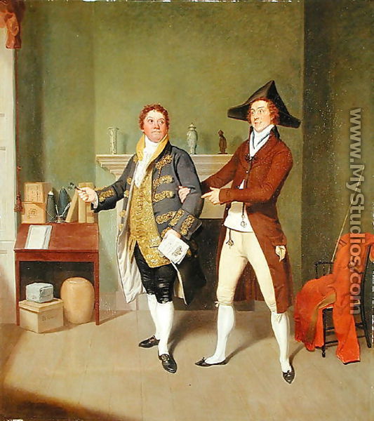 John Quick and John Fawcett in Thomas Moretons The Way to Get Married, 1796 - Samuel de Wilde
