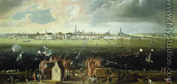View of Antwerp from the River Schelde - Jan Wildens