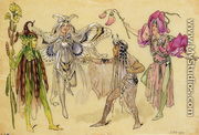 Four Fairy Costumes for A Midsummer Nights Dream produced by Robert Courtneidge at the Princes Theatre, Manchester, 1896-1903 - C. Wilhelm