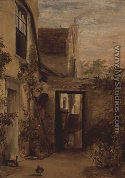 A Walled Garden at the Back of a House - Sir David Wilkie