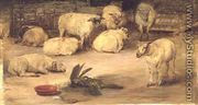 Ten Sheep in a pen - Sir David Wilkie