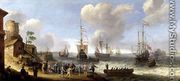 Dutch Warships in an Estuary - Adam Willaerts
