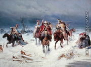 French Forces Crossing the River Berezina in November 1812, 1891 - Bogdan Willewalde