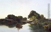 A Wooded River Landscape, 1855 - Edward Charles Williams