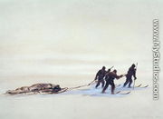 Sledge Hauling on the Great Ice Barrier, 1903 - Edward Adrian Wilson