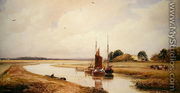 Langrick Ferry on the River Witham near Boston, Lincolnshire - Peter de Wint