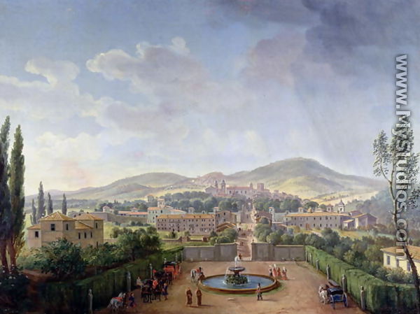 View of Marino, 1719 - Caspar Andriaans Van Wittel