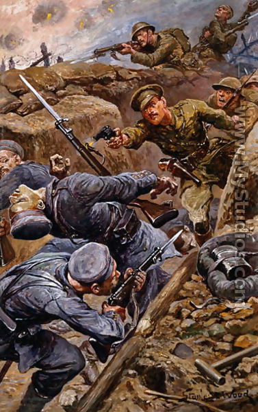 Captain Reginald James Young winning the Military Cross at the Battle of the Somme, 1916 - Stanley L. Wood