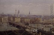 London Bridge showing the Monument - John Crowther