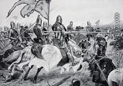 The Battle of Crecy, 26th August 1346, illustration from The History of the Nation - Richard Caton Woodville