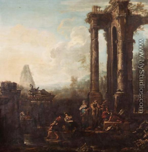 A capriccio of classical ruins - John Wootton