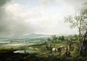 A Hawking Party in an Extensive Landscape - Philips Wouwerman