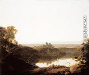 Lake Nemi with a view of Castel Gandolfo - Josepf Wright Of Derby