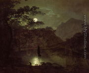 A Lake by Moonlight, c.1780-82 - Josepf Wright Of Derby