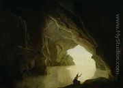 A Grotto in the Gulf of Salernum, with the figure of Julia, banished from Rome, exh. 1780 - Josepf Wright Of Derby