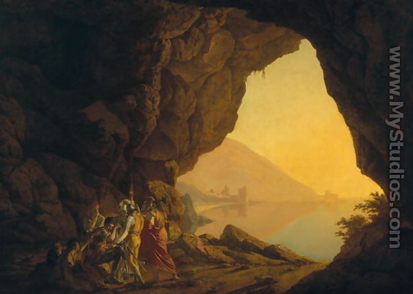 A Grotto in the Kingdom of Naples, with Banditti, exh. 1778 - Josepf Wright Of Derby
