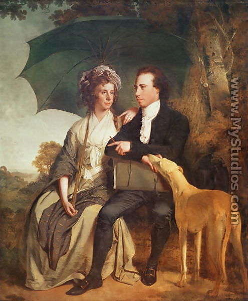 Portrait of Rev. Thomas Gisborne (b.1758) and his Wife Mary, 1786 - Josepf Wright Of Derby