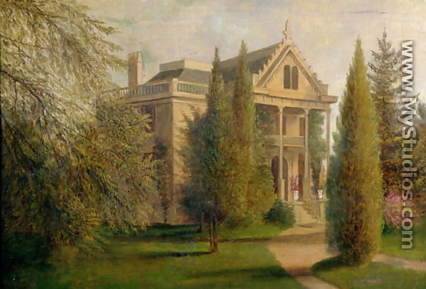 View of Dungan Manor House, Staten Island, 1876 - James Henry Wright