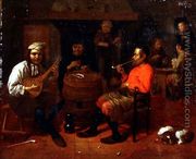 A Tavern Interior with Mandolin Player - Mathijs Wulfraet