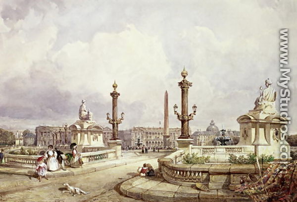 The Place de la Concorde, c.1837 - William Wyld