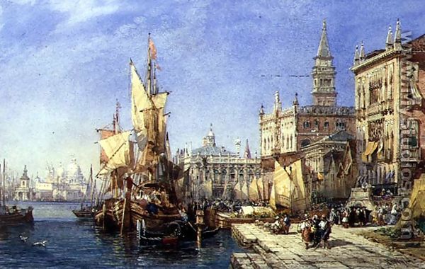 The Riva degli Schiavoni, Venice - William Wyld