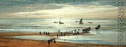 Beach Scene on the North Coast of France - William Lionel Wyllie