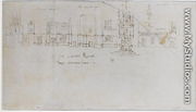 The Fountain Court, Hampton Court Palace, c.1544 - Anthonis van den Wyngaerde