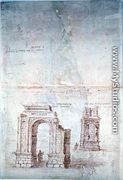Sketches of Roman Ruins at Tarragona  - Anthonis van den Wyngaerde