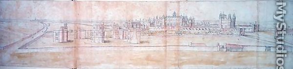 Hampton Court, 1556 - Anthonis van den Wyngaerde