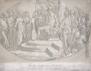Alexandre et Timoclee, engraved by Nicolas Lesueur (1691-1764) - Perino del Vaga (Pietro Bonaccors)