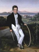 Portrait of a Boy with a Hoop, said to be Ferdinando Maria of Savoy (1822-55) 1833 - Alexis Leon Louis Valbrun