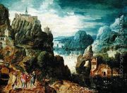 Mountainous Landscape with the Road to Emmaus, 1597 - Lucas van Valckenborch
