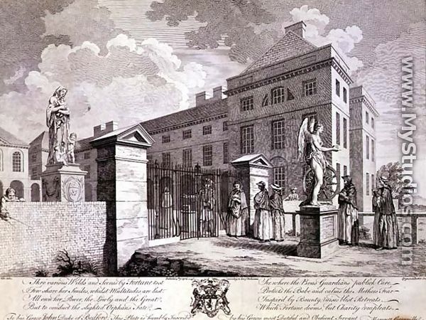 A Perspective view of the Foundling Hospital with Emblematic Figures, 1749 - S. Vale