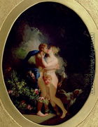 Venus and Adonis - Jacques-Antoine Vallin