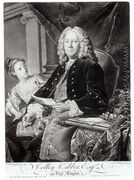 Colley Cibber (1671-1757) 1758, engraved by Edward Fisher (1722-85) - (after) Vanloo, Jean Baptiste