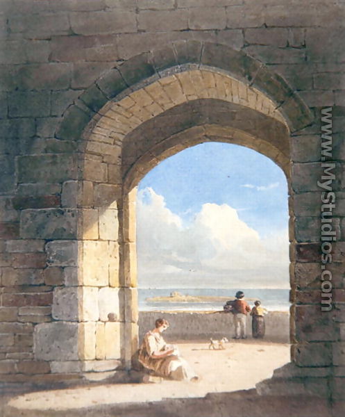An Arch at Holy Island, Northumberland, 1809 - John Varley