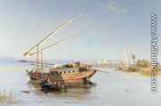 Feluccas on the Nile, 1879 - John Jnr. Varley