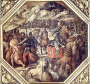 The Defeat of the Venetians in the Casentino from the ceiling of the Salone dei Cinquecento, 1565 - Giorgio Vasari