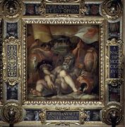 Allegory of the towns of San Gimignano and Colle Val d'Elsa from the ceiling of the Salone dei Cinquecento, 1565 - Giorgio Vasari