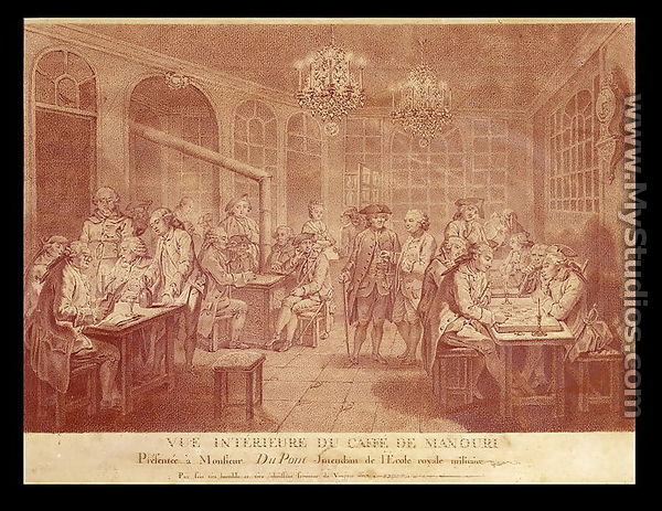 Interior of the Cafe Manouri, c.1775 - Jacques Treton de Vaujas