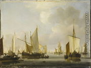 Fishing Boats in a Calm - Willem van de, the Younger Velde